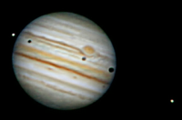 Jupiter and its Moons imaged by Jorge Samaniego in August 2021. Click for a larger version (Image: Jorge Samaniego/ALPO-Japan)