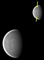 Venus cloud discontinuity imaged by Antnio Cidado on May 25th 2022. Click for a larger version (Image: Antnio Cidado/ALPO-Japan)