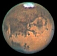 The planet Mars imaged by Ed Grafton in August 2003. Click for larger size version, 28 KB (Image: Ed Grafton /ALPO-Japan)