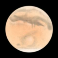 Mars at opposition in December 2022 sketched by Paul G Abel (Image: Paul G Abel/ALPO-Japan)