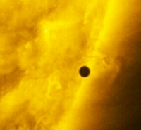 NASA Solar Dynamics Observatory image of Mercury transitting the solar disk in 2016. Click for full-size image, 44 KB (Image: NASA Goddard Space Flight Center/Genna Duberstein)