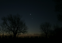 'Morning Stars' Venus and Jupiter rising in Ophiuchus in January 2019 (Copyright Martin J Powell 2019)