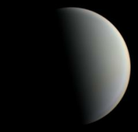 Venus at dichotomy, imaged by Luis A G�mez on March 24th 2020. Click for larger version, 4 KB (Image: ALPO-Japan/Luis A G�mez)
