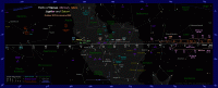 Star chart showing the paths of Venus, Mercury, Mars, Jupiter and Saturn through the zodiac constellations during the earlier part of Venus' 2019-20 evening apparition. Click for full-size star map, 207 KB (Copyright Martin J Powell 2019)