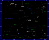 Star map of Virgo and surrounding constellations. Click for a full-size version, 71 KB